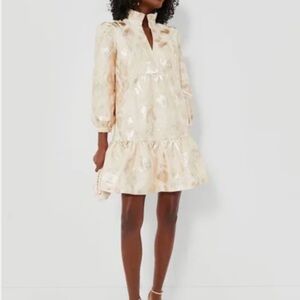 Stylish Cream Patterned Dress